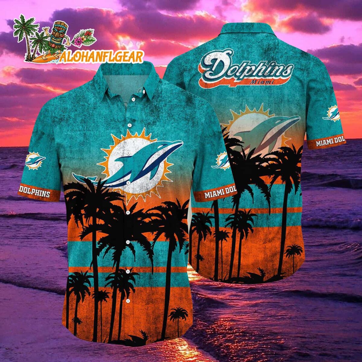 Miami Dolphins Palm Tree Summer New Hawaiian Shirt 2