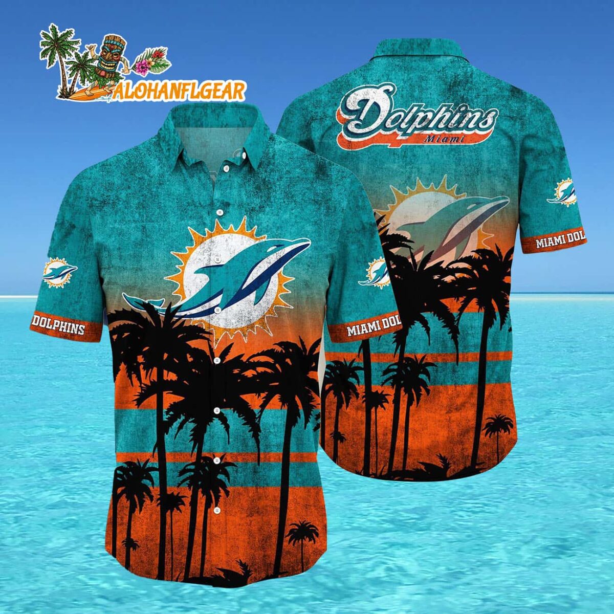 Miami Dolphins Palm Tree Summer New Hawaiian Shirt 4