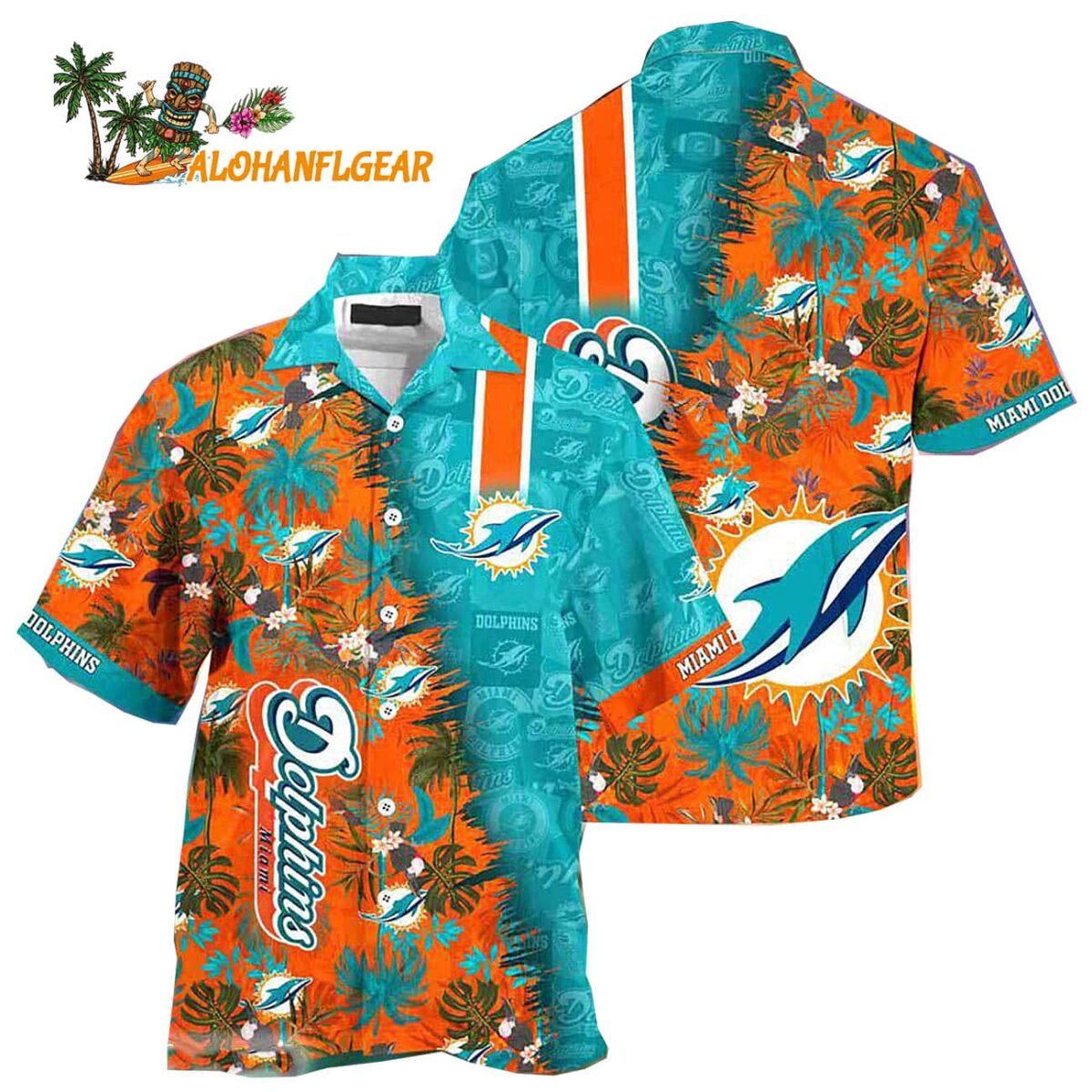 Miami Dolphins Summer Beach Hawaiian Button Up Shirt 1