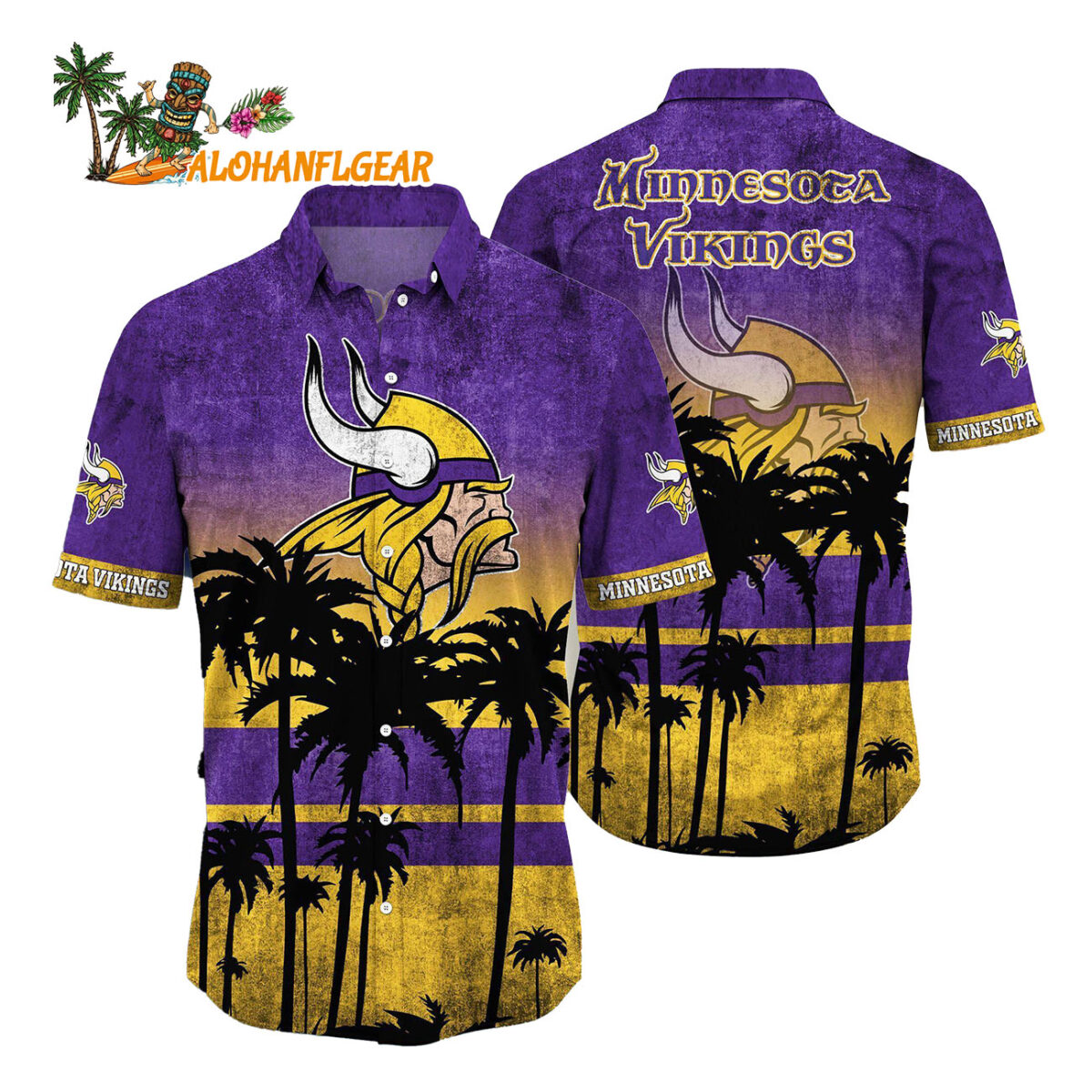 Minnesota Vikings Palm Tree Summer New Hawaiian Shirt 1