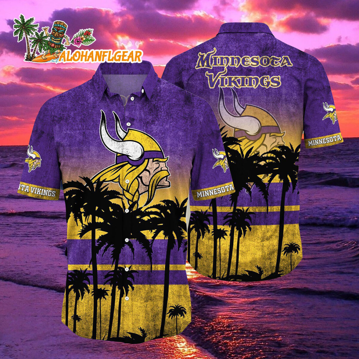 Minnesota Vikings Palm Tree Summer New Hawaiian Shirt 2