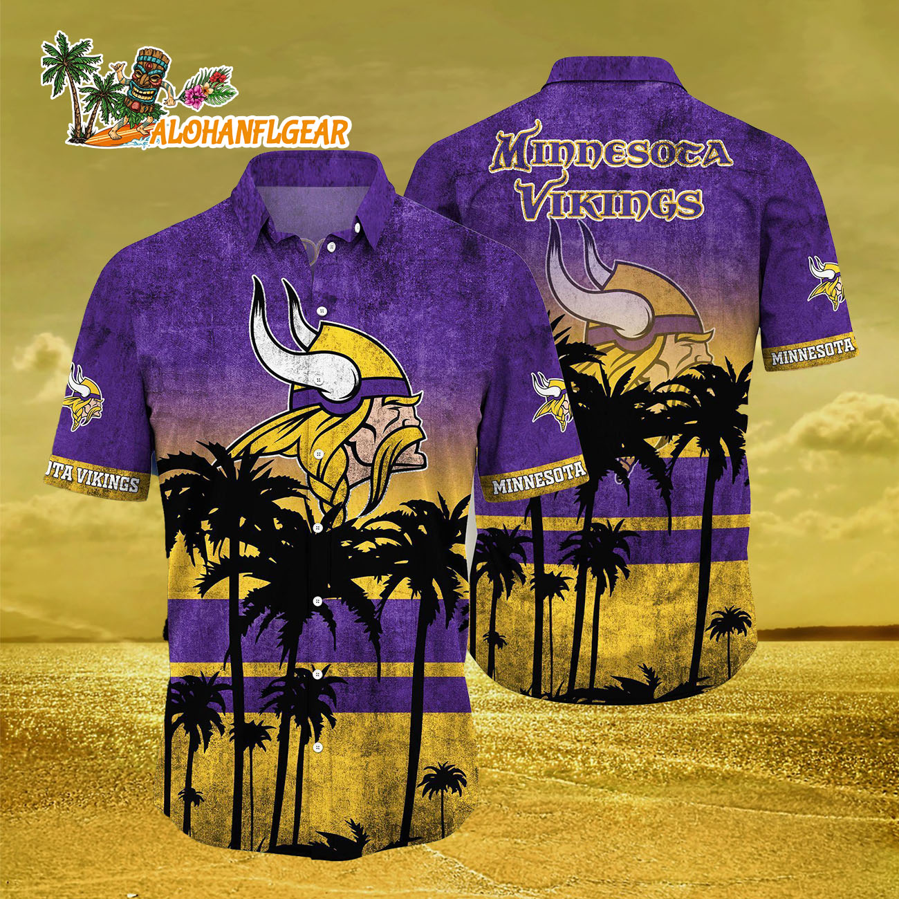 Minnesota Vikings Palm Tree Summer New Hawaiian Shirt Minnesota Vikings Palm Tree Summer New Hawaiian Shirt