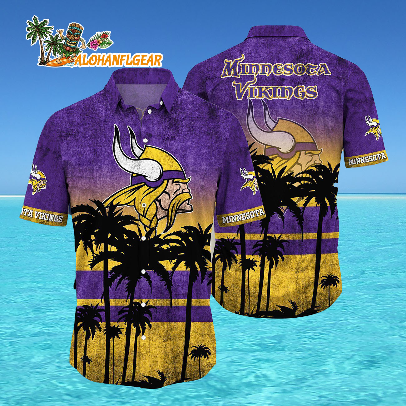 Minnesota Vikings Palm Tree Summer New Hawaiian Shirt Minnesota Vikings Palm Tree Summer New Hawaiian Shirt
