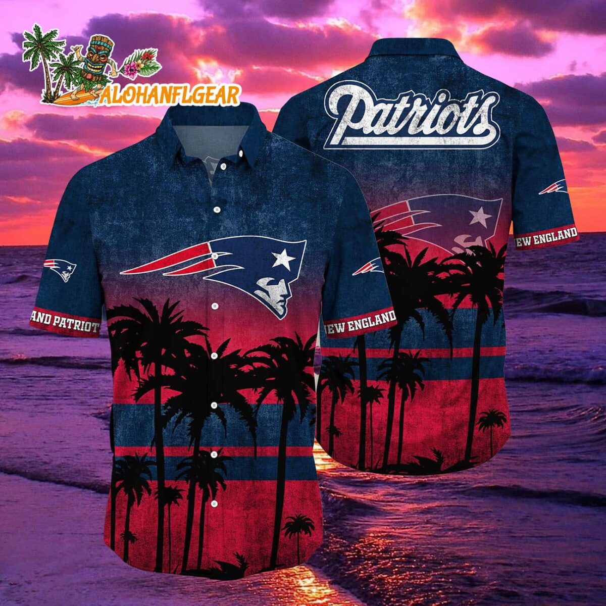 New England Patriots Palm Tree Summer New Hawaiian Shirt 2