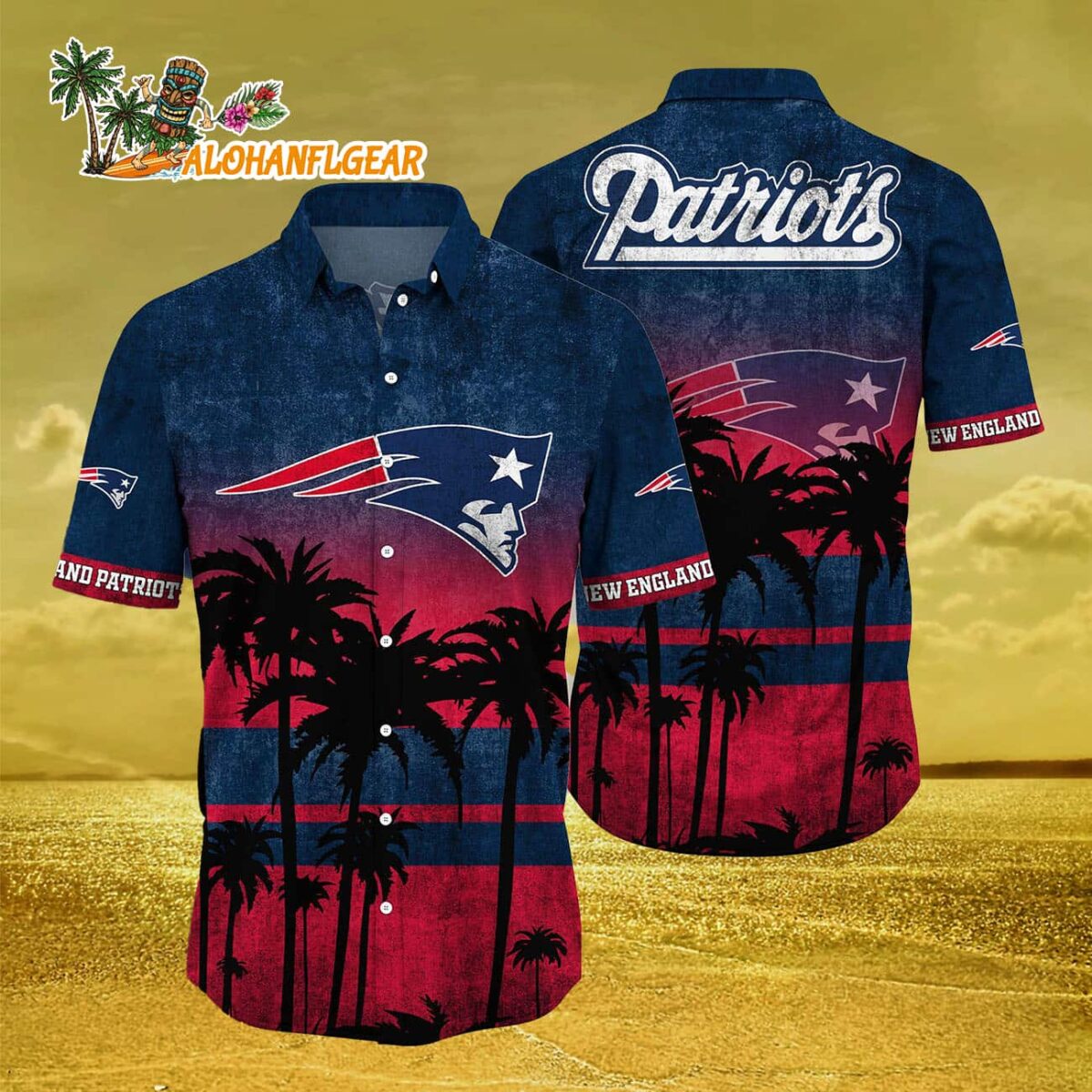 New England Patriots Palm Tree Summer New Hawaiian Shirt 3