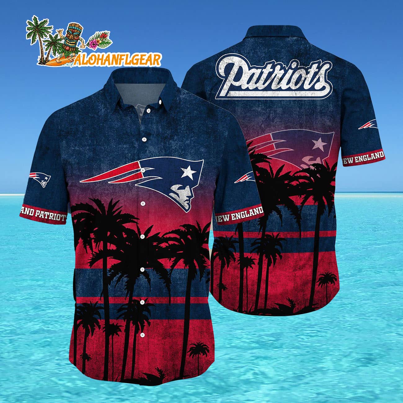 New England Patriots Palm Tree Summer New Hawaiian Shirt New England Patriots Palm Tree Summer New Hawaiian Shirt