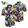 New England Patriots Parrots Tropical Flower Hawaiian Shirt 1