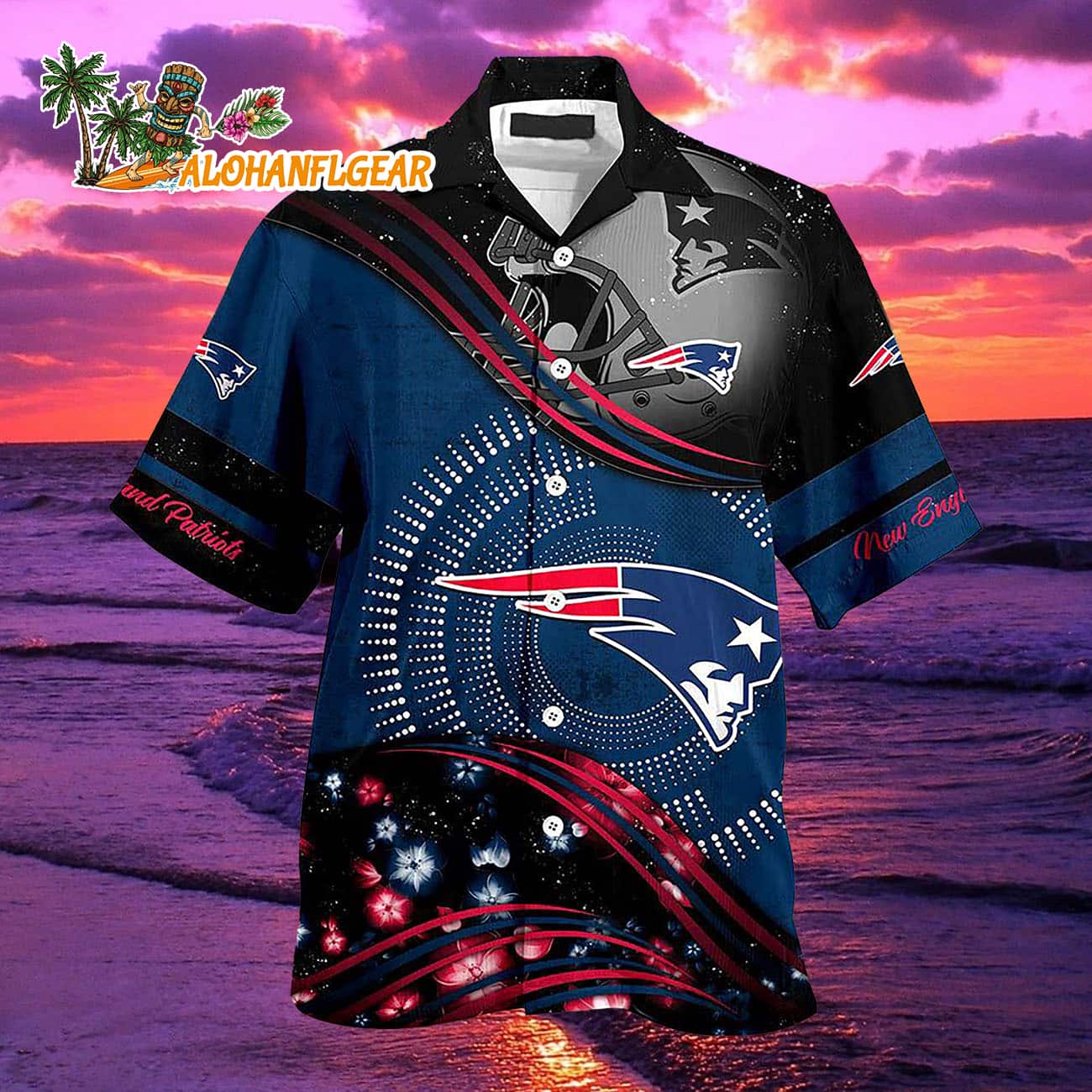 New England Patriots Summer Button Up New Design Hawaiian Shirt New England Patriots Summer Button Up New Design Hawaiian Shirt