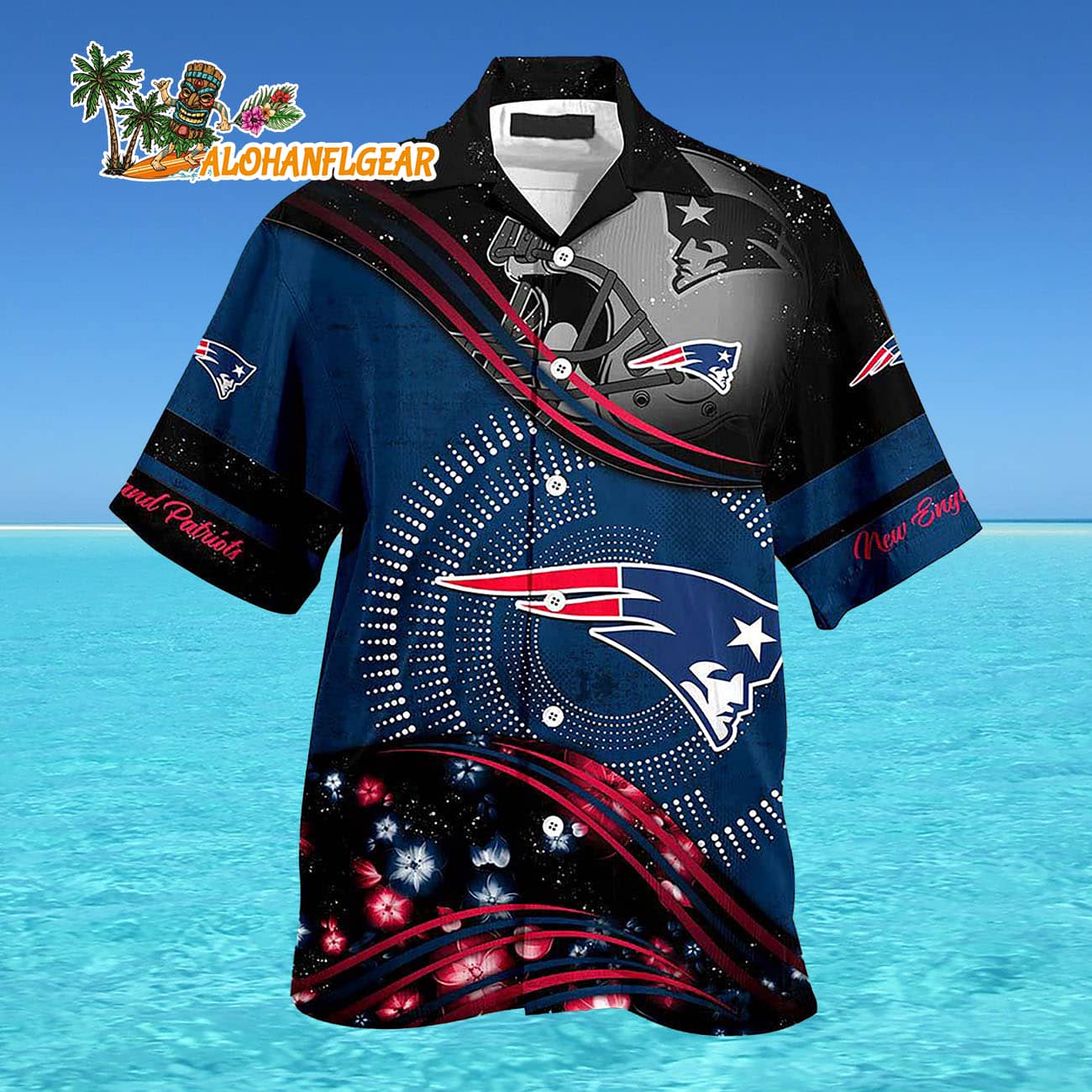 New England Patriots Summer Button Up New Design Hawaiian Shirt New England Patriots Summer Button Up New Design Hawaiian Shirt