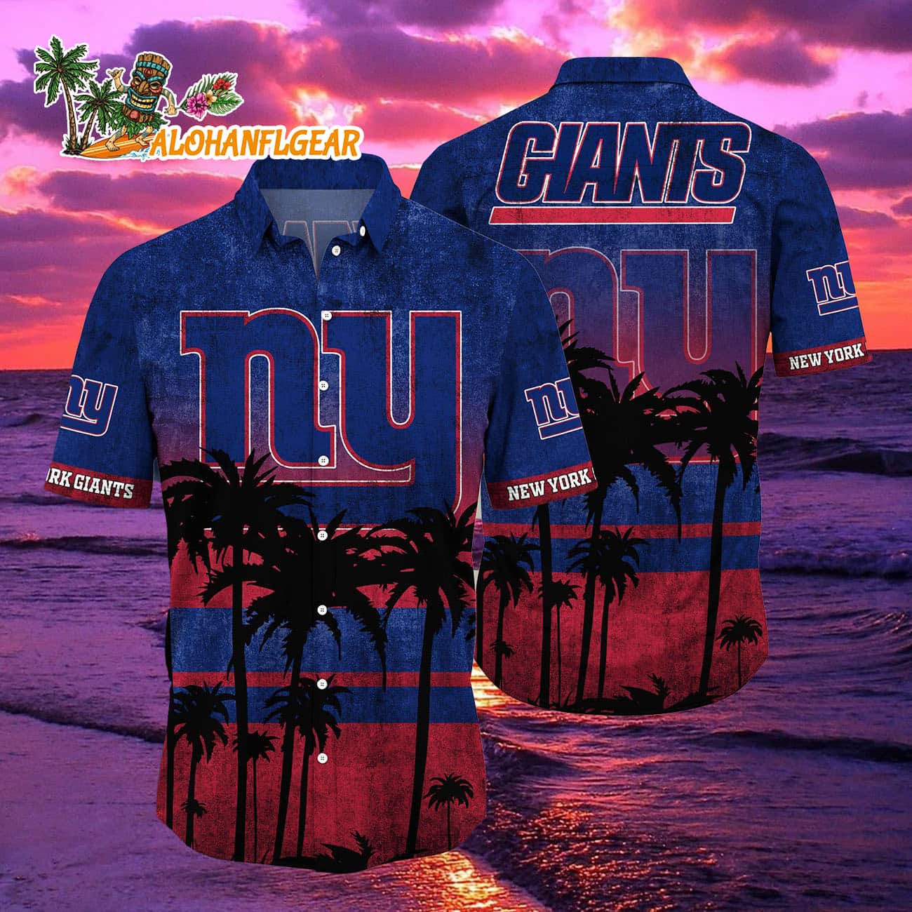 New York Giants Palm Tree Summer New Hawaiian Shirt New York Giants Palm Tree Summer New Hawaiian Shirt