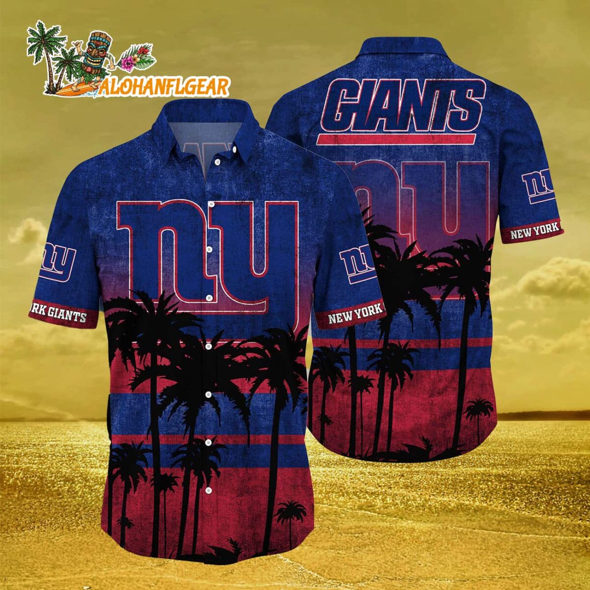 New York Giants Palm Tree Summer New Hawaiian Shirt 3