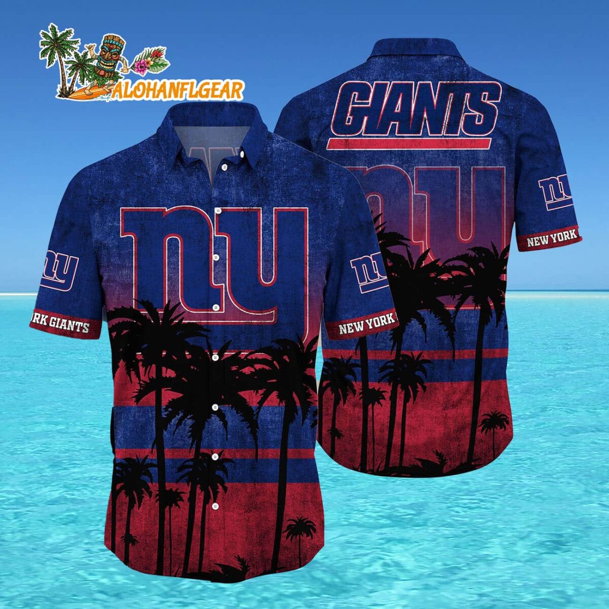 New York Giants Palm Tree Summer New Hawaiian Shirt 4