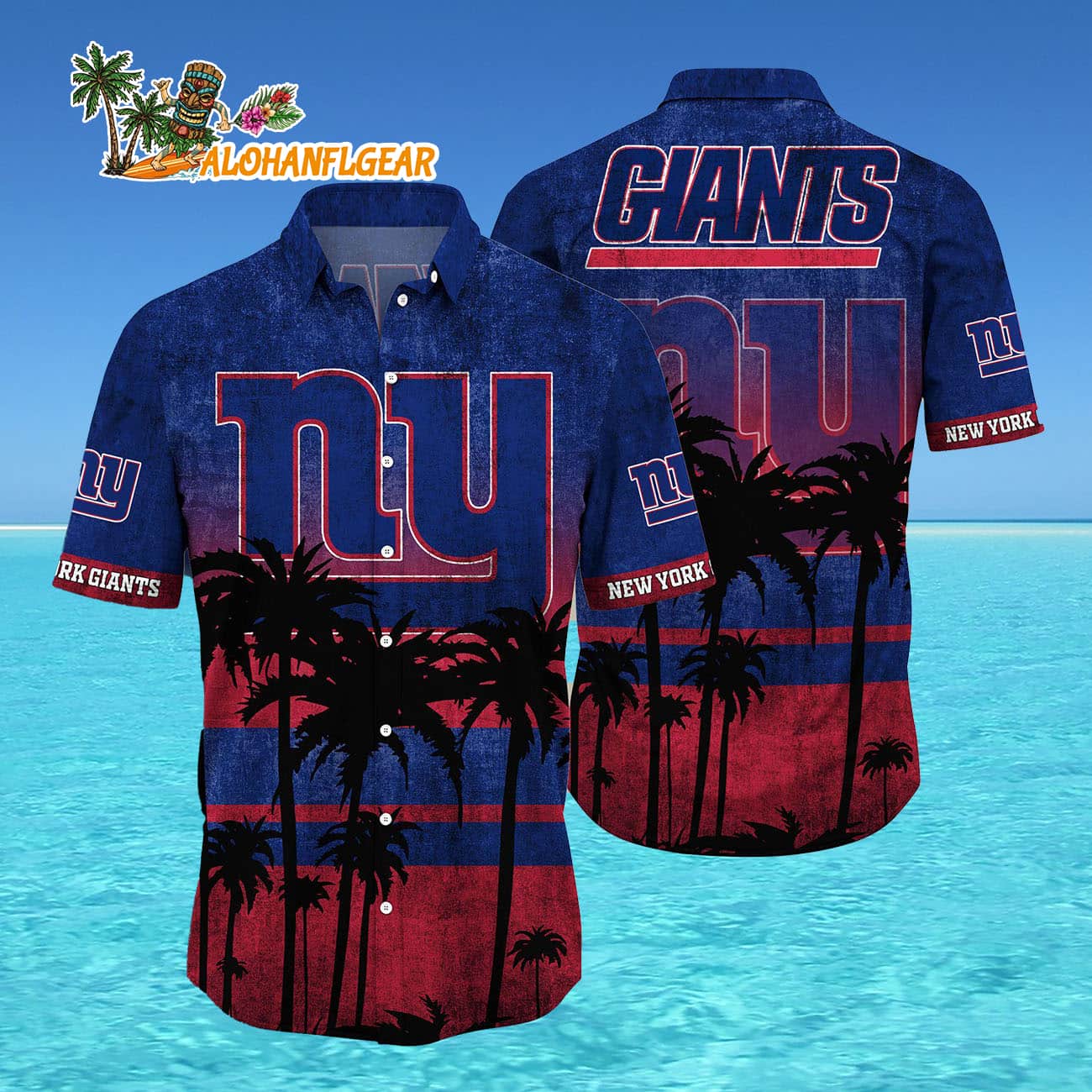New York Giants Palm Tree Summer New Hawaiian Shirt New York Giants Palm Tree Summer New Hawaiian Shirt