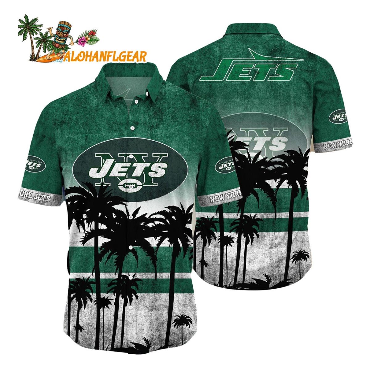 New York Jets Palm Tree Summer New Hawaiian Shirt 1