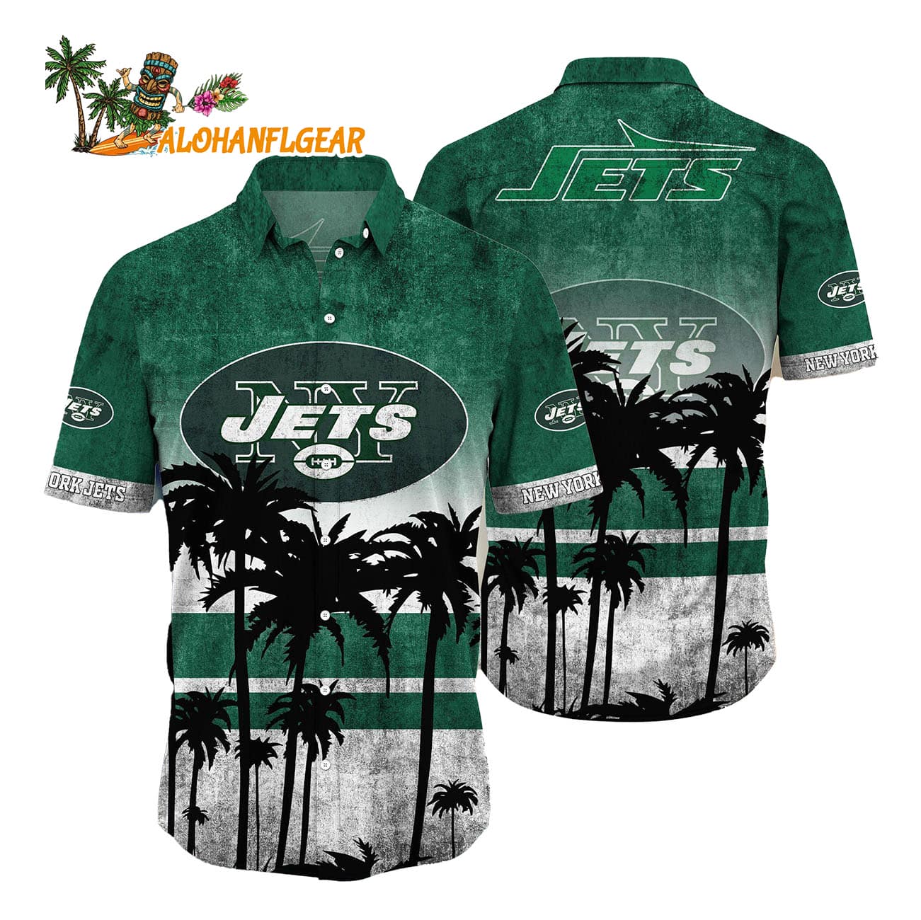 New York Jets Palm Tree Summer New Hawaiian Shirt New York Jets Palm Tree Summer New Hawaiian Shirt