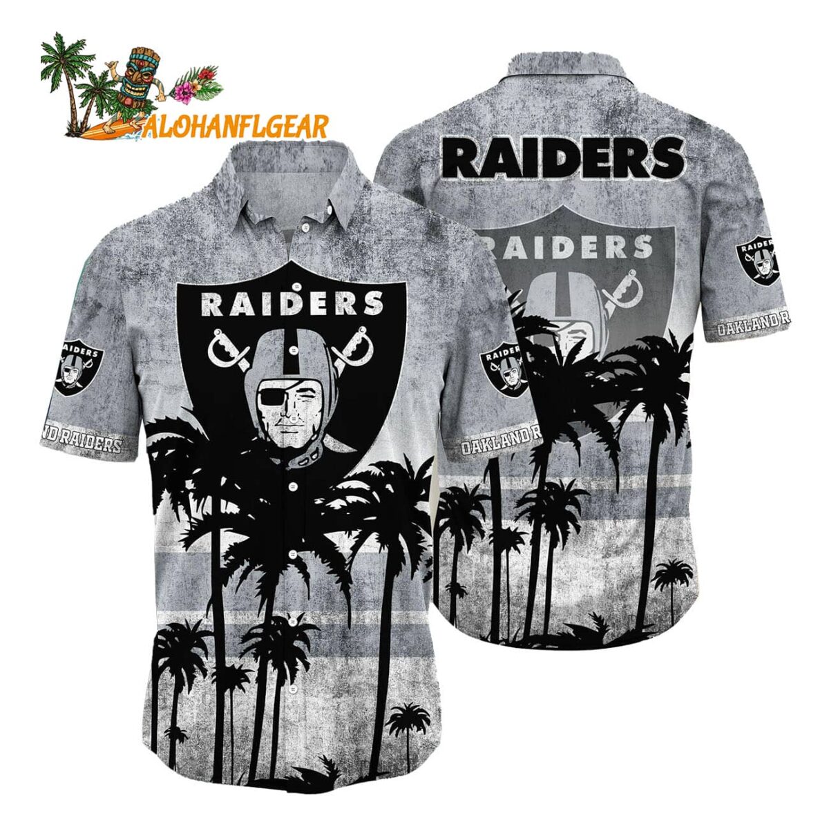 Oakland Raiders Palm Tree Summer New Hawaiian Shirt 1
