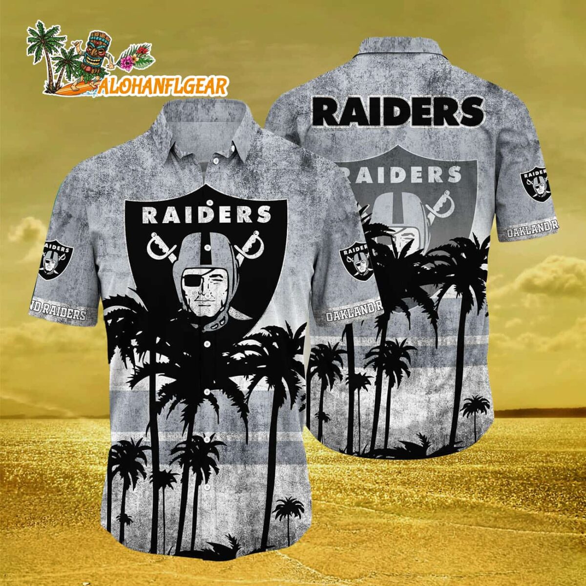 Oakland Raiders Palm Tree Summer New Hawaiian Shirt 2 Oakland Raiders Palm Tree Summer New Hawaiian Shirt 3