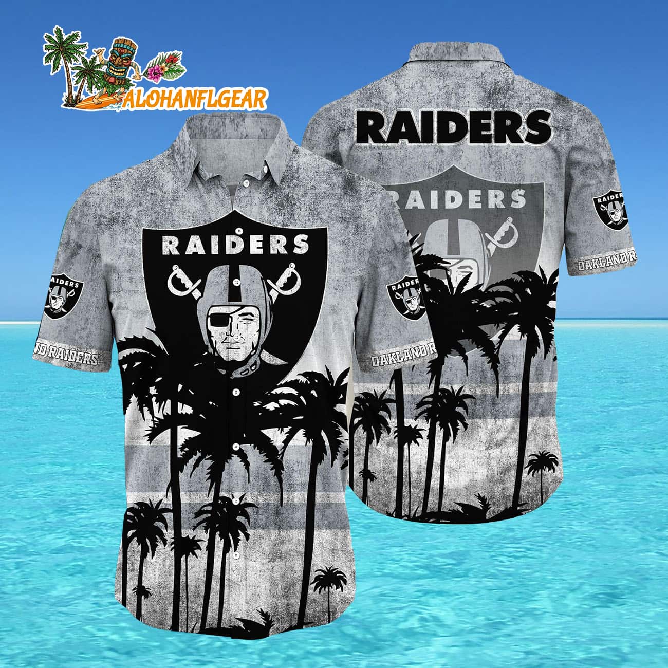 Oakland Raiders Palm Tree Summer New Hawaiian Shirt Oakland Raiders Palm Tree Summer New Hawaiian Shirt