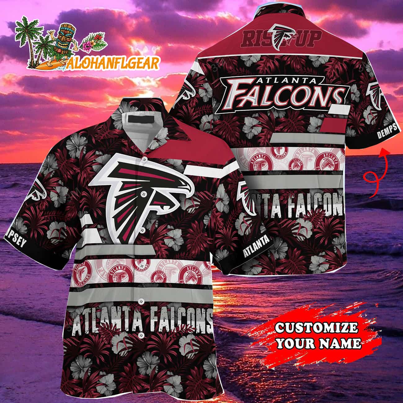 Personalized Atlanta Falcons Flower Summer Limited Hawaiian Shirt Personalized Atlanta Falcons Flower Summer Limited Hawaiian Shirt