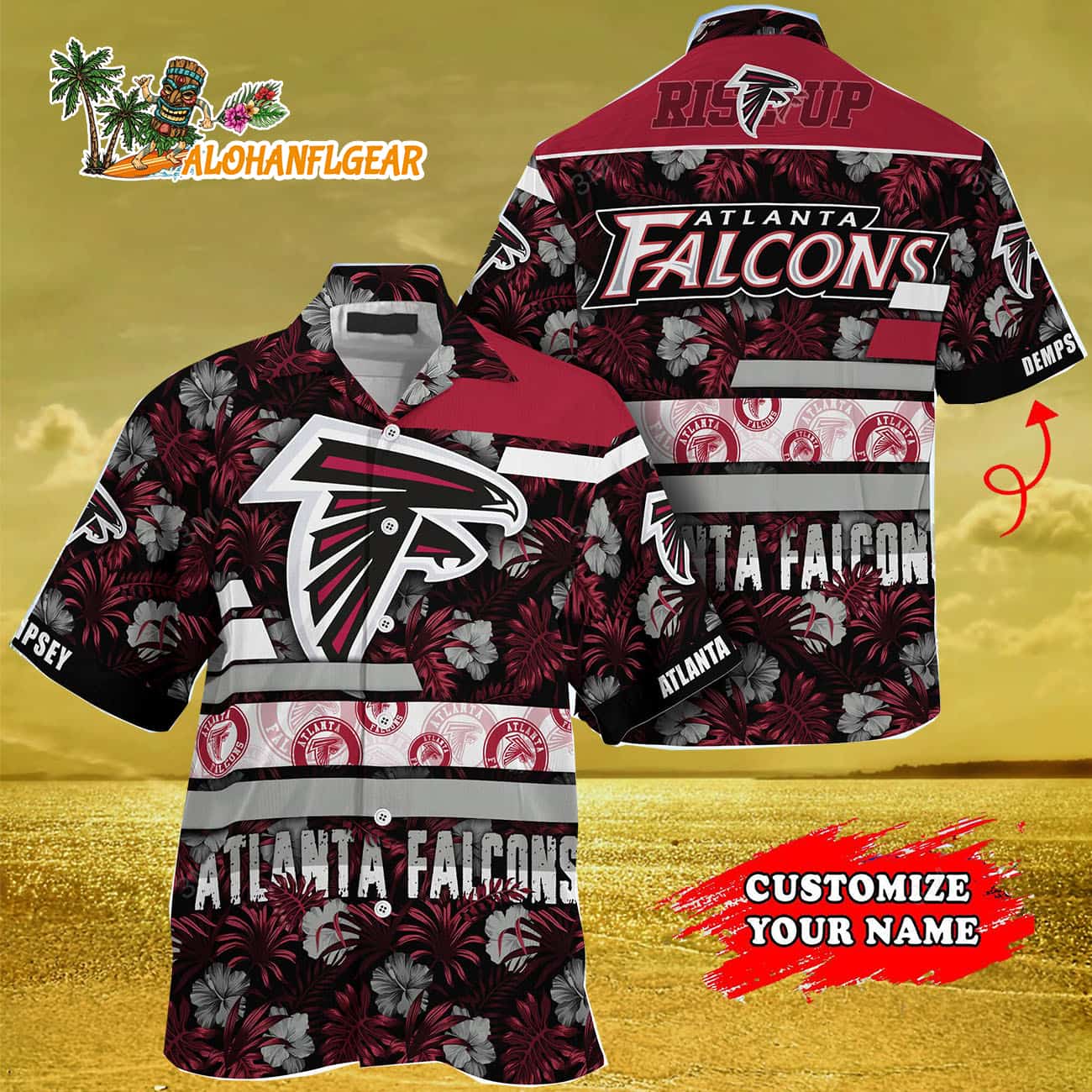 Personalized Atlanta Falcons Flower Summer Limited Hawaiian Shirt Personalized Atlanta Falcons Flower Summer Limited Hawaiian Shirt