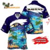 Personalized Baltimore Ravens Summer Button Up Hawaii Shirt 1