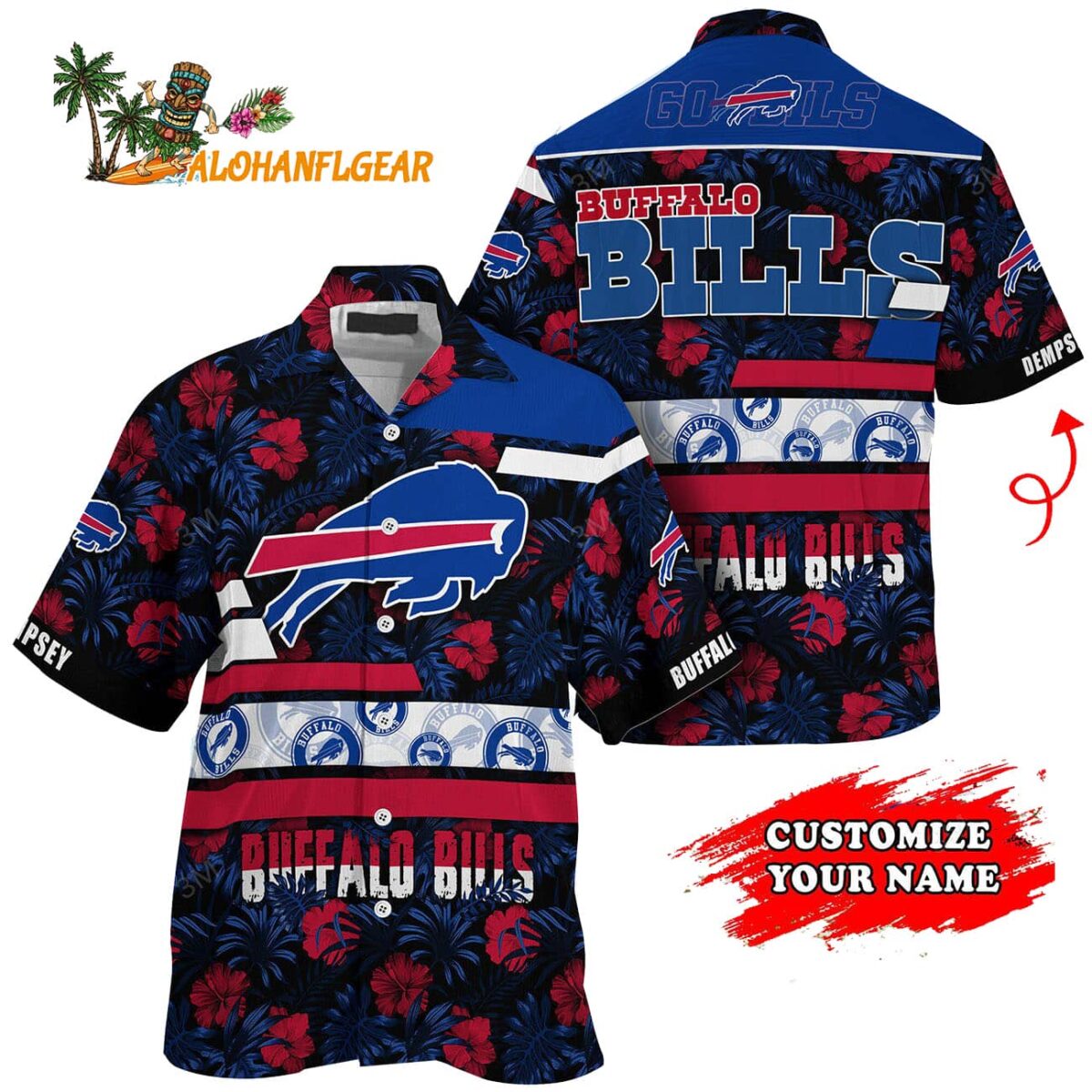 Personalized Buffalo Bills Flower Summer Limited Hawaiian Shirt 1