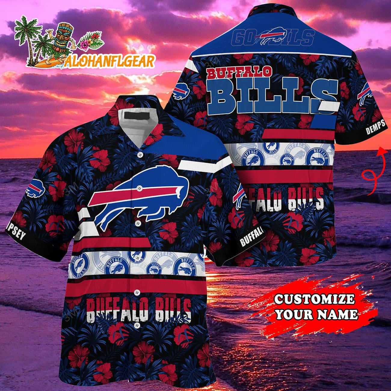 Personalized Buffalo Bills Flower Summer Limited Hawaiian Shirt Personalized Buffalo Bills Flower Summer Limited Hawaiian Shirt
