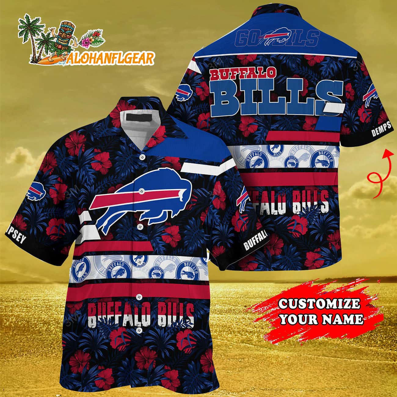 Personalized Buffalo Bills Flower Summer Limited Hawaiian Shirt Personalized Buffalo Bills Flower Summer Limited Hawaiian Shirt