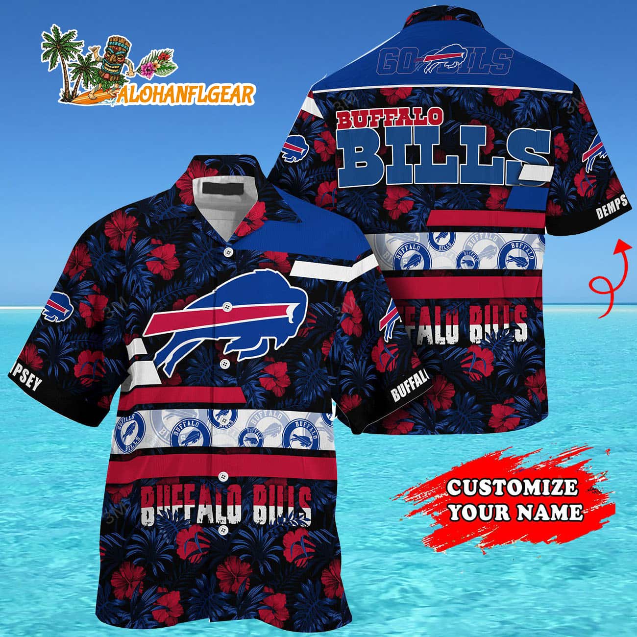 Personalized Buffalo Bills Flower Summer Limited Hawaiian Shirt Personalized Buffalo Bills Flower Summer Limited Hawaiian Shirt