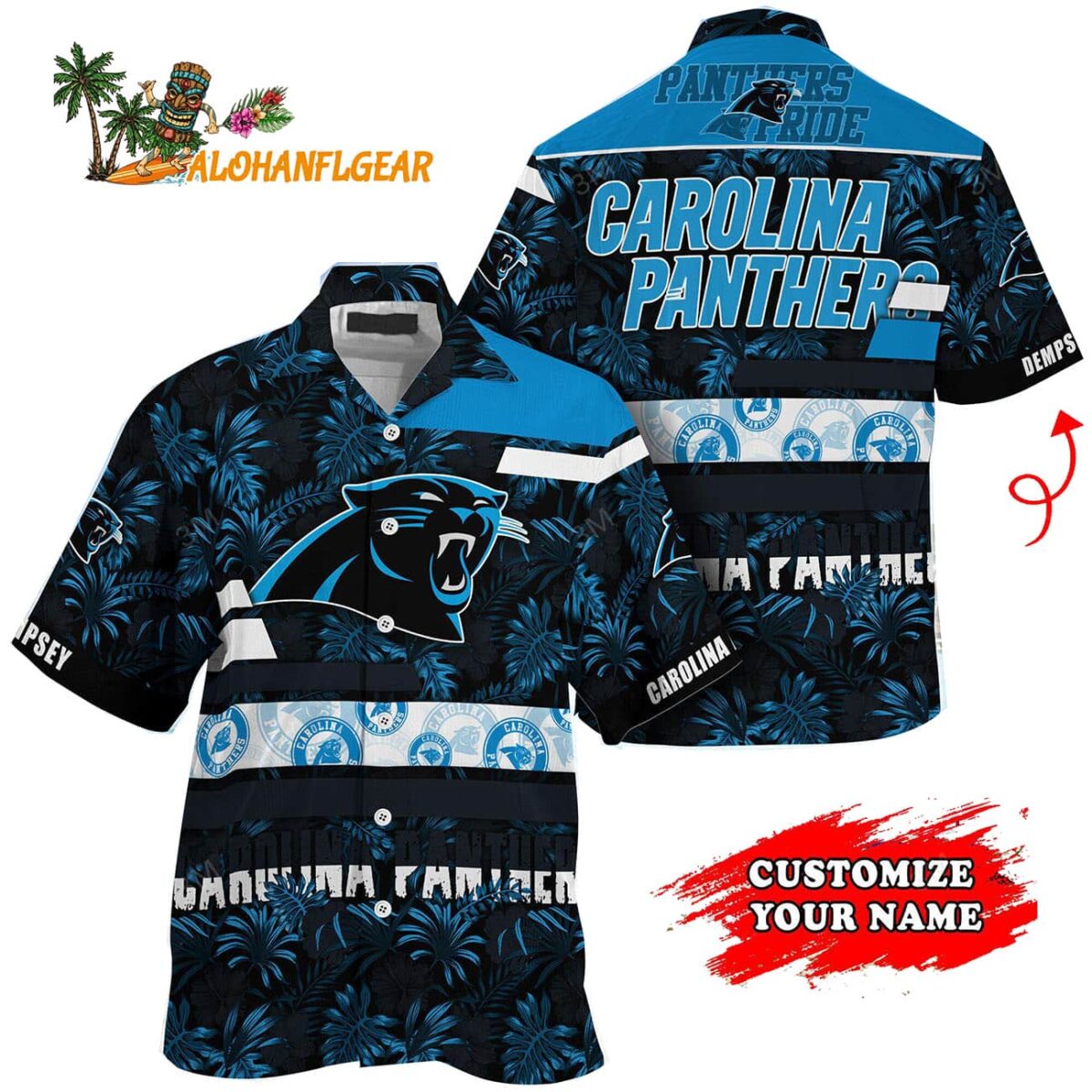 Personalized Carolina Panthers Flower Summer Limited Hawaiian Shirt 1