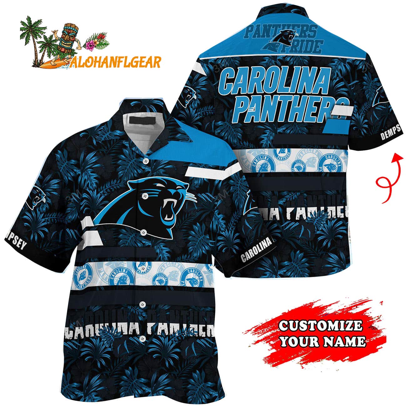 Personalized Carolina Panthers Flower Summer Limited Hawaiian Shirt Personalized Carolina Panthers Flower Summer Limited Hawaiian Shirt