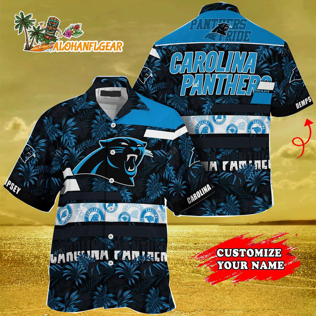 Personalized Carolina Panthers Flower Summer Limited Hawaiian Shirt Personalized Carolina Panthers Flower Summer Limited Hawaiian Shirt
