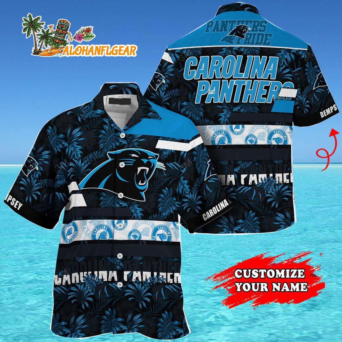 Personalized Carolina Panthers Flower Summer Limited Hawaiian Shirt 4
