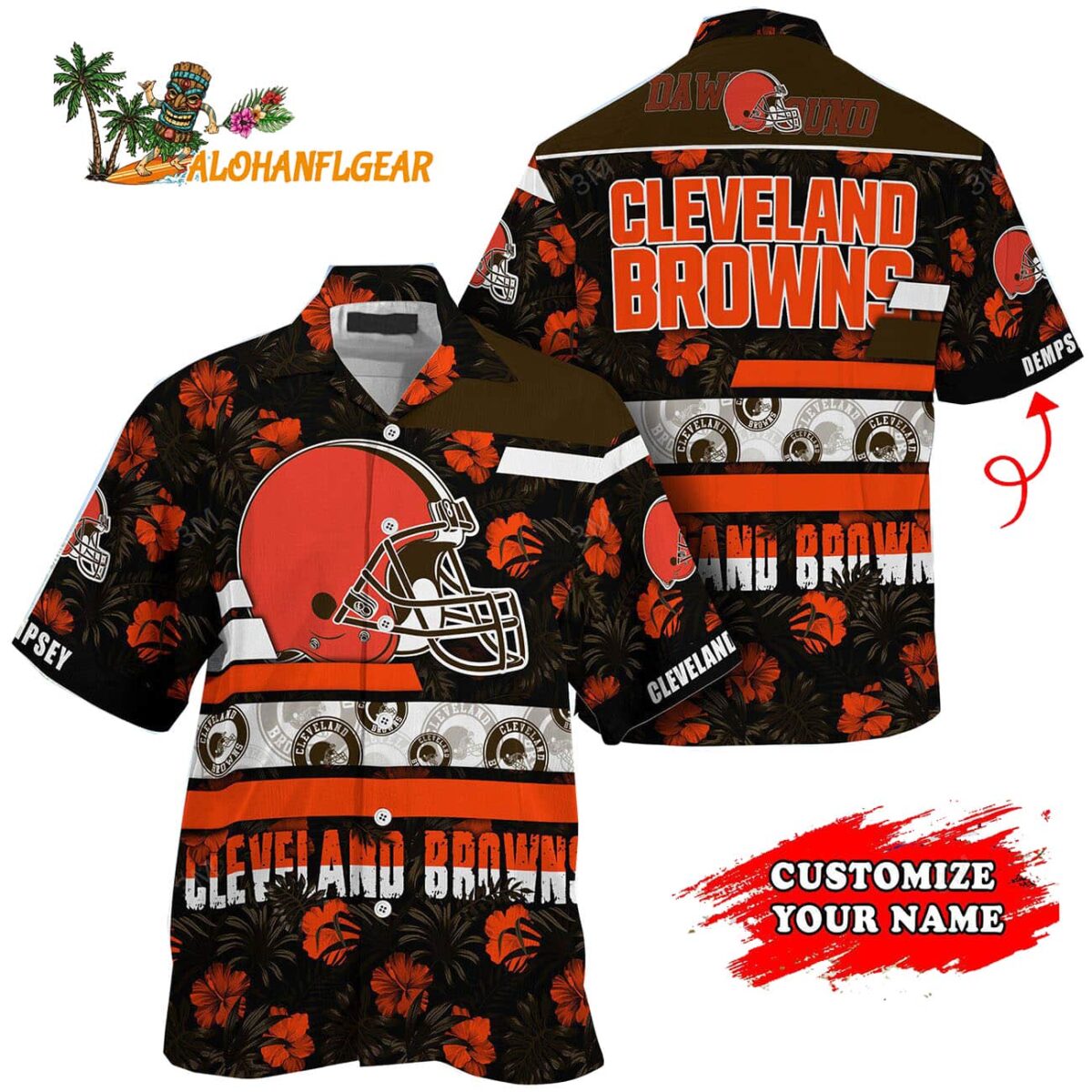 Personalized Cleveland Browns Flower Summer Limited Hawaiian Shirt 1