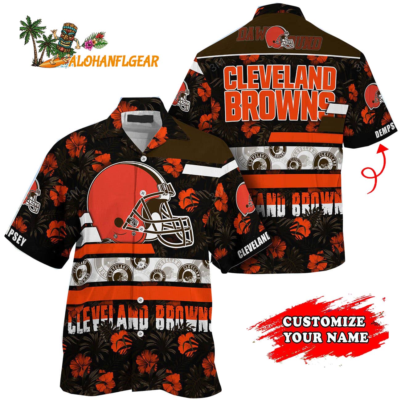 Personalized Cleveland Browns Flower Summer Limited Hawaiian Shirt Personalized Cleveland Browns Flower Summer Limited Hawaiian Shirt