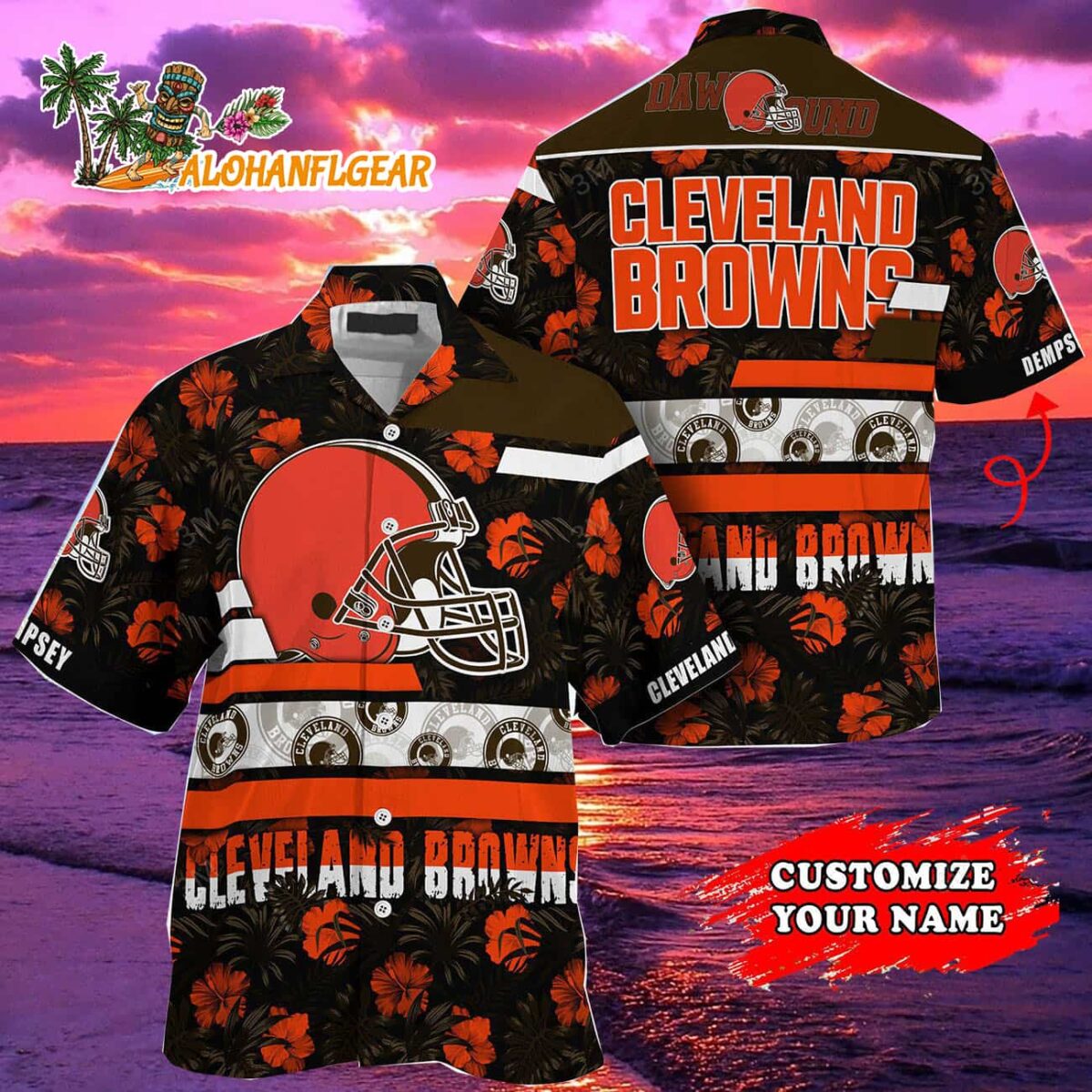 Personalized Cleveland Browns Flower Summer Limited Hawaiian Shirt 2