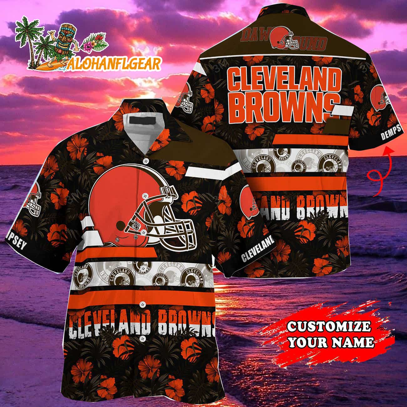 Personalized Cleveland Browns Flower Summer Limited Hawaiian Shirt Personalized Cleveland Browns Flower Summer Limited Hawaiian Shirt