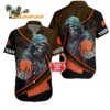 Personalized Cleveland Browns Special Halloween Skull Hawaiian Shirt 1