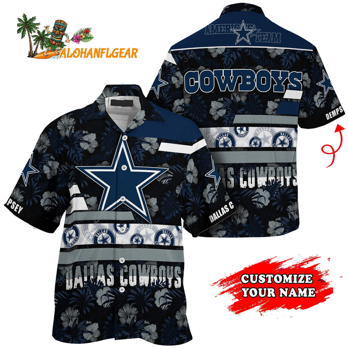 Personalized Dallas Cowboys Flower Summer Limited Hawaiian Shirt 1