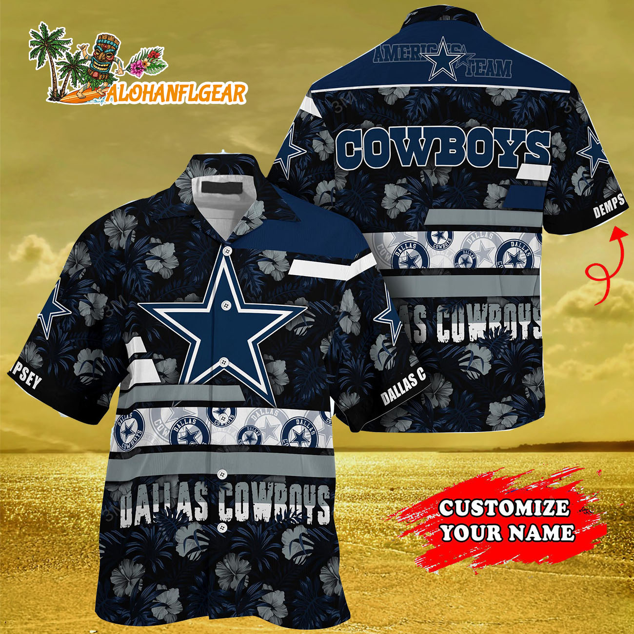 Personalized Dallas Cowboys Flower Summer Limited Hawaiian Shirt Personalized Dallas Cowboys Flower Summer Limited Hawaiian Shirt