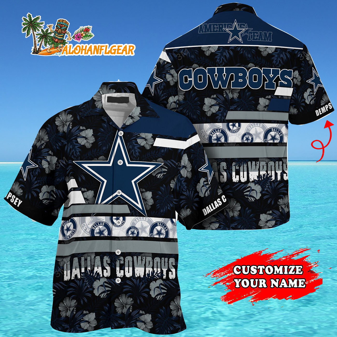 Personalized Dallas Cowboys Flower Summer Limited Hawaiian Shirt Personalized Dallas Cowboys Flower Summer Limited Hawaiian Shirt