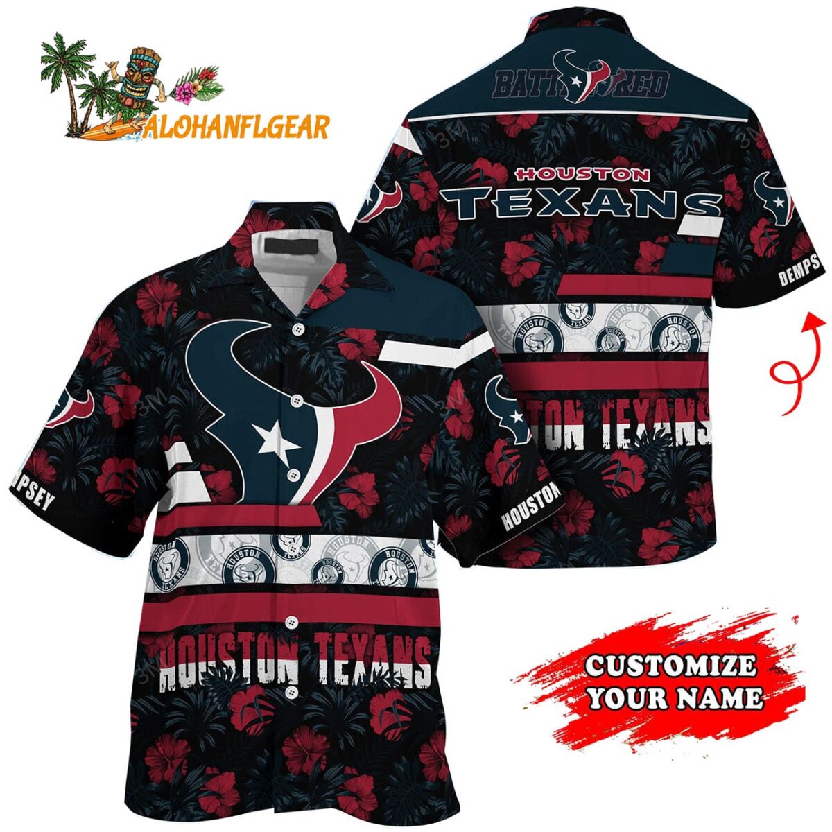 Personalized Houston Texans Flower Summer Limited Hawaiian Shirt 1
