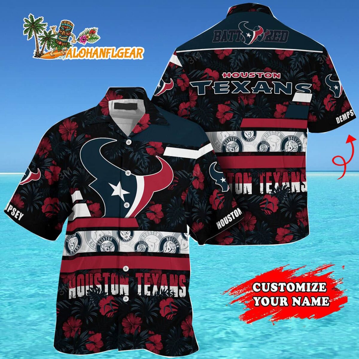 Personalized Houston Texans Flower Summer Limited Hawaiian Shirt 4