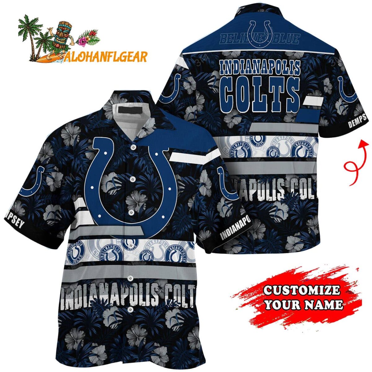 Personalized Indianapolis Colts Flower Summer Limited Hawaiian Shirt 1