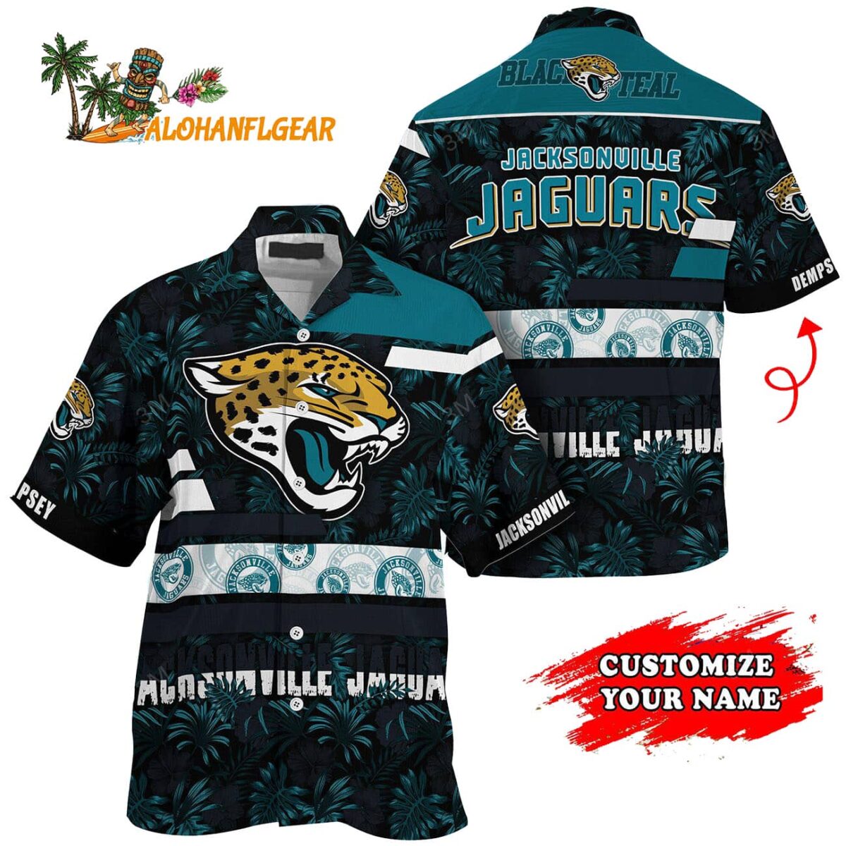 Personalized Jacksonville Jaguars Flower Summer Limited Hawaiian Shirt 1