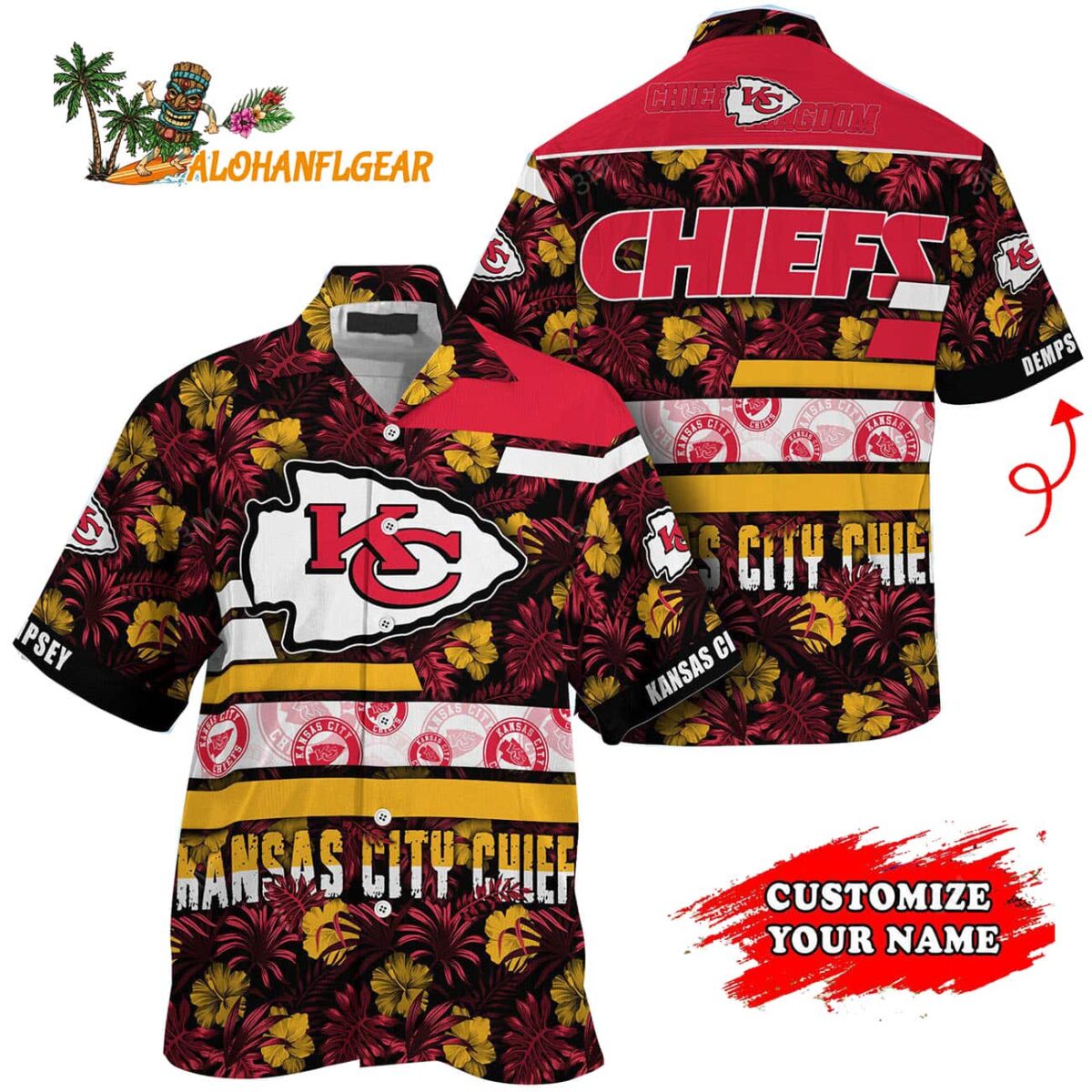 Personalized Kansas City Chiefs Flower Summer Limited Hawaiian Shirt 1