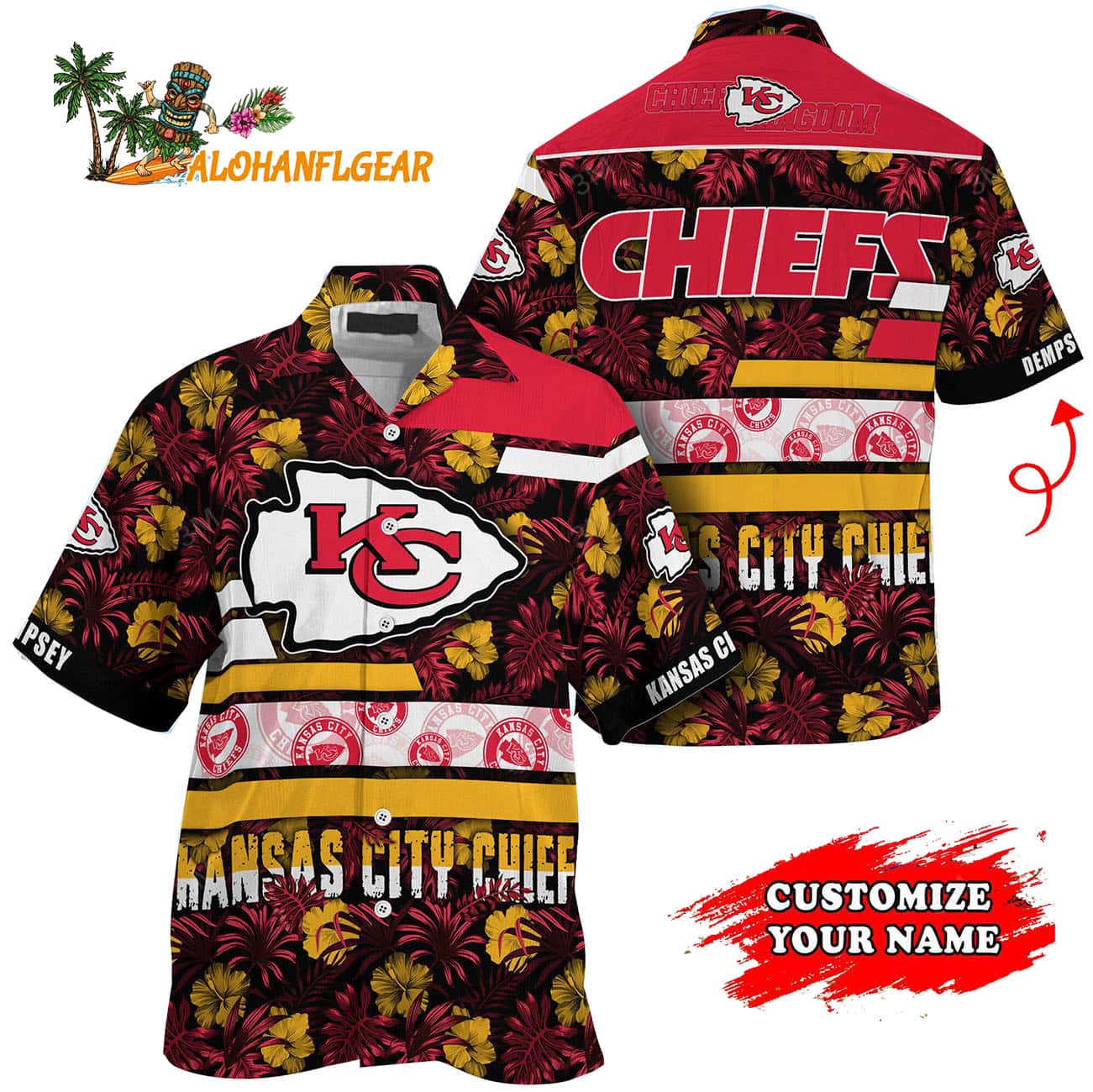 Personalized Kansas City Chiefs Flower Summer Limited Hawaiian Shirt Personalized Kansas City Chiefs Flower Summer Limited Hawaiian Shirt