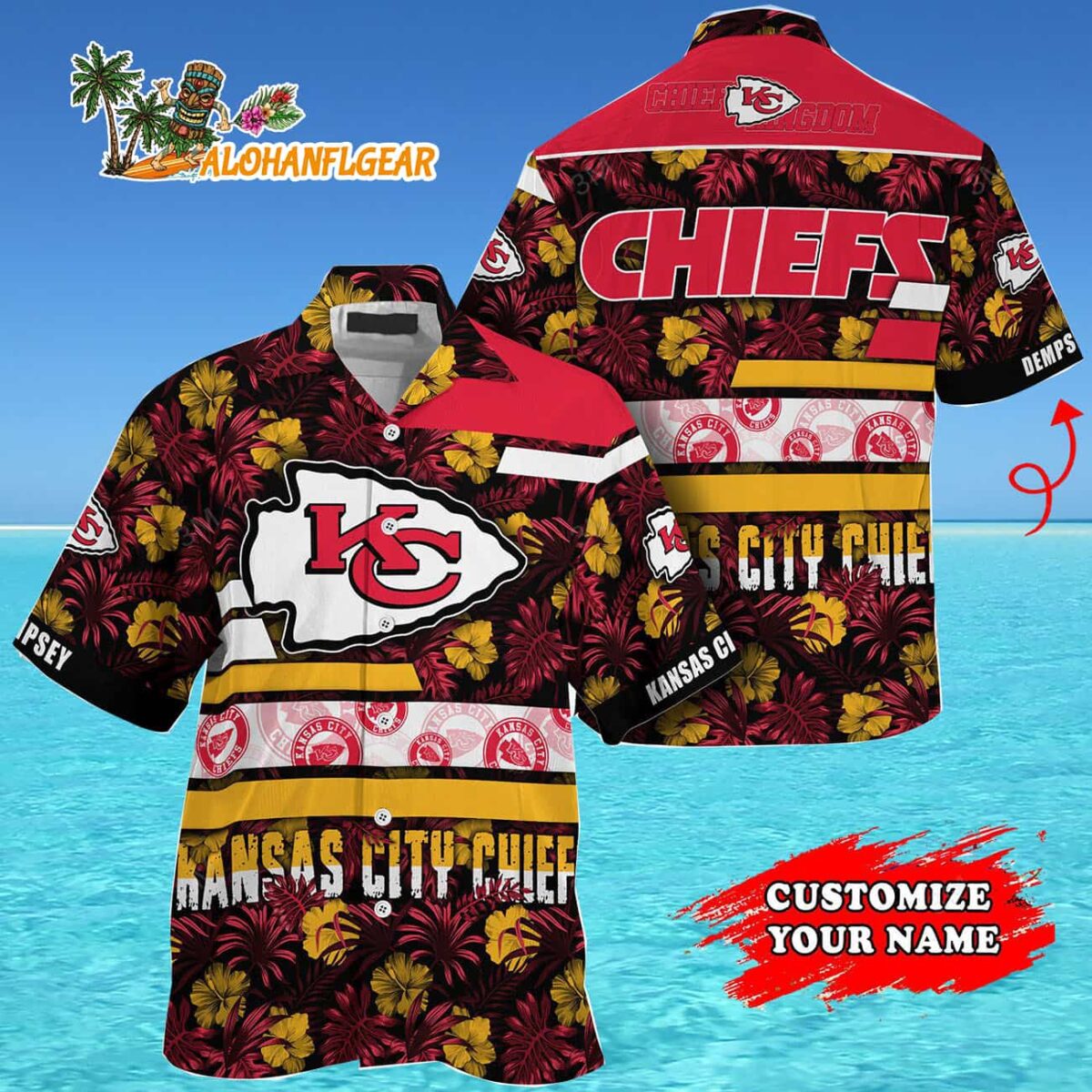 Personalized Kansas City Chiefs Flower Summer Limited Hawaiian Shirt 4