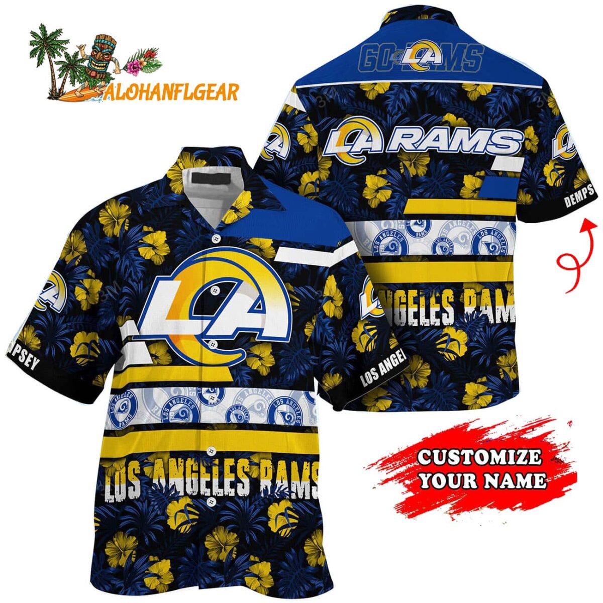 Personalized Los Angeles Rams Flower Summer Limited Hawaiian Shirt 1