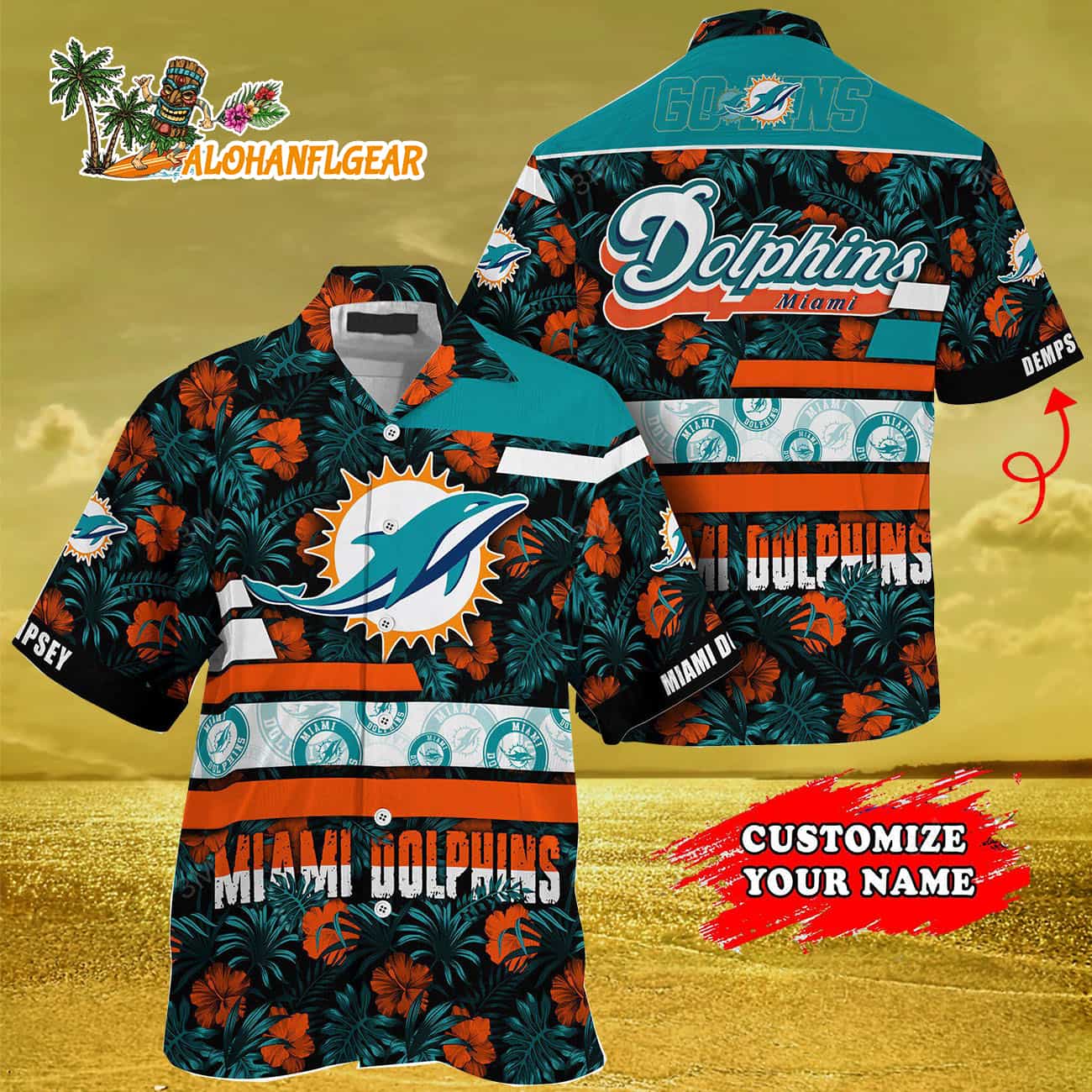 Personalized Miami Dolphins Flower Summer Limited Hawaiian Shirt Personalized Miami Dolphins Flower Summer Limited Hawaiian Shirt